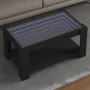 Mesa de centro con LED madera de ingeniería negro 93x53x45 cm de , Mesas de centro - Ref: Foro24-847554, Precio: 155,05 €, De...