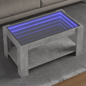 Mesa de centro y LED madera ingeniería gris hormigón 93x53x45cm de , Mesas de centro - Ref: Foro24-847556, Precio: 149,99 €, ...