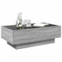 Mesa de centro y LED madera ingeniería gris Sonoma 90x50x30 cm de , Mesas de centro - Ref: Foro24-847523, Precio: 157,32 €, D...