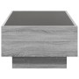 Mesa de centro y LED madera ingeniería gris Sonoma 90x50x30 cm de , Mesas de centro - Ref: Foro24-847523, Precio: 157,32 €, D...