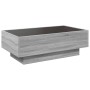 Mesa de centro y LED madera ingeniería gris Sonoma 90x50x30 cm de , Mesas de centro - Ref: Foro24-847523, Precio: 157,32 €, D...