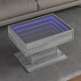 Mesa de centro y LED madera ingeniería gris Sonoma 70x50x45 cm de , Mesas de centro - Ref: Foro24-847537, Precio: 143,36 €, D...