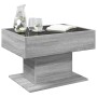 Mesa de centro y LED madera ingeniería gris Sonoma 70x50x45 cm de , Mesas de centro - Ref: Foro24-847537, Precio: 143,36 €, D...