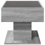 Mesa de centro y LED madera ingeniería gris Sonoma 70x50x45 cm de , Mesas de centro - Ref: Foro24-847537, Precio: 143,36 €, D...