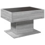 Mesa de centro y LED madera ingeniería gris Sonoma 70x50x45 cm de , Mesas de centro - Ref: Foro24-847537, Precio: 143,36 €, D...