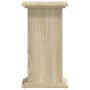 Soportes de plantas madera ingeniería roble Sonoma 33x33x60 cm de , Soportes para macetas - Ref: Foro24-852962, Precio: 52,20...