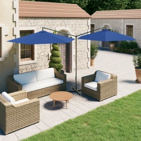 Double umbrella with blue steel pole 600 cm by vidaXL, Umbrellas - Ref: Foro24-312569, Price: 148,36 €, Discount: %