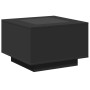 Mesa de centro con luz LED madera ingeniería negra 60x60x40 cm de , Mesas de centro - Ref: Foro24-847568, Precio: 121,76 €, D...