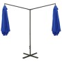 Sombrilla doble con palo de acero azul 600 cm de vidaXL, Sombrillas - Ref: Foro24-312569, Precio: 148,36 €, Descuento: %