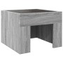 Coffee table with Infinity LED gray Sonoma 40x40x30 cm by , Nightstands - Ref: Foro24-3284075, Price: 71,77 €, Discount: %