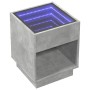 Bedside table with Infinity LED gray concrete 40x40x50 cm by , Nightstands - Ref: Foro24-3284080, Price: 78,03 €, Discount: %