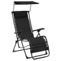 Black Textilene Folding Lounger by vidaXL, Loungers - Ref: Foro24-312467, Price: 87,99 €, Discount: %