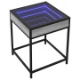 Coffee table with Infinity LED gray Sonoma 40x40x51 cm by , Nightstands - Ref: Foro24-3284094, Price: 75,85 €, Discount: %