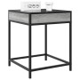 Coffee table with Infinity LED gray Sonoma 40x40x51 cm by , Nightstands - Ref: Foro24-3284094, Price: 75,85 €, Discount: %