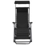 Black Textilene Folding Lounger by vidaXL, Loungers - Ref: Foro24-312467, Price: 87,99 €, Discount: %