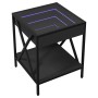 Bedside table with Infinity LED black 40x40x49 cm by , Nightstands - Ref: Foro24-3284096, Price: 75,17 €, Discount: %