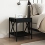 Bedside table with Infinity LED black 40x40x49 cm by , Nightstands - Ref: Foro24-3284096, Price: 75,17 €, Discount: %