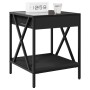 Bedside table with Infinity LED black 40x40x49 cm by , Nightstands - Ref: Foro24-3284096, Price: 75,17 €, Discount: %