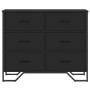 Cómoda madera de ingeniería negro 91x35,5x74,5 cm de , Cajoneras - Ref: Foro24-3295302, Precio: 168,53 €, Descuento: %