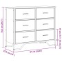 Schwarzer Schrank aus Holzwerkstoff 91x35,5x74,5 cm von , Schubladen - Ref: Foro24-3295302, Preis: 158,78 €, Rabatt: %