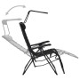 Black Textilene Folding Lounger by vidaXL, Loungers - Ref: Foro24-312467, Price: 87,99 €, Discount: %