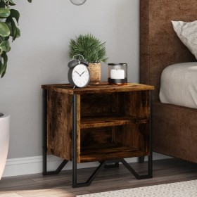 Bedside tables 2 units smoked oak engineered wood 40x30x40 cm by , Nightstands - Ref: Foro24-848499, Price: 62,34 €, Discount: %