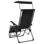 Black Textilene Folding Lounger by vidaXL, Loungers - Ref: Foro24-312467, Price: 87,99 €, Discount: %