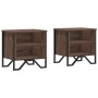 Bedside tables 2 units engineered wood brown oak 40x30x40 cm by , Nightstands - Ref: Foro24-848503, Price: 58,08 €, Discount: %