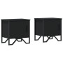 Bedside tables 2 units plywood black 40x30x40 cm by , Nightstands - Ref: Foro24-848515, Price: 60,19 €, Discount: %