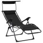 Black Textilene Folding Lounger by vidaXL, Loungers - Ref: Foro24-312467, Price: 87,99 €, Discount: %