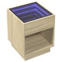 Mesa de centro con Infinity LED roble Sonoma 40x40x50 cm de , Mesas de centro - Ref: Foro24-847646, Precio: 77,99 €, Descuent...