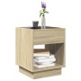 Coffee table with Infinity LED Sonoma oak 40x40x50 cm by , Coffee table - Ref: Foro24-847646, Price: 77,94 €, Discount: %