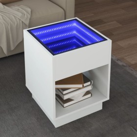 Coffee table with Infinity LED white 40x40x50 cm by , Coffee table - Ref: Foro24-847644, Price: 80,99 €, Discount: %