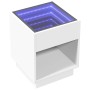 Coffee table with Infinity LED white 40x40x50 cm by , Coffee table - Ref: Foro24-847644, Price: 80,54 €, Discount: %