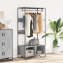 Engineered wood wardrobe in Sonoma grey, 90x50x180 cm. by , Dresser Organizers and Bar Hangers - Ref: Foro24-848672, Price: 1...