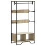 Engineered wood wardrobe in Sonoma oak, 90x50x180 cm. by , Dresser Organizers and Bar Hangers - Ref: Foro24-848670, Price: 11...