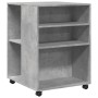 Side table with wheels, engineered wood, gray concrete finish, 55x60x78cm. by , Filing cabinets - Ref: Foro24-853158, Price: ...