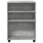 Side table with wheels, engineered wood, gray concrete finish, 55x60x78cm. by , Filing cabinets - Ref: Foro24-853158, Price: ...