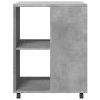 Side table with wheels, engineered wood, gray concrete finish, 55x60x78cm. by , Filing cabinets - Ref: Foro24-853158, Price: ...