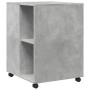 Side table with wheels, engineered wood, gray concrete finish, 55x60x78cm. by , Filing cabinets - Ref: Foro24-853158, Price: ...