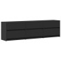 Mueble de TV con LED madera de ingeniería negro 180x34x50 cm de , Muebles TV - Ref: Foro24-3307927, Precio: 190,99 €, Descuen...