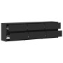 Mueble de TV con LED madera de ingeniería negro 180x34x50 cm de , Muebles TV - Ref: Foro24-3307927, Precio: 190,99 €, Descuen...