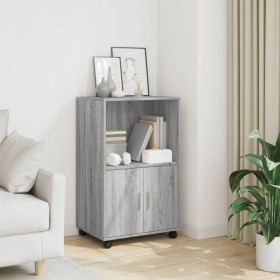 Armario con ruedas madera de ingeniería gris Sonoma 55x40x91 cm de , Aparadores - Ref: Foro24-853187, Precio: 69,33 €, Descue...