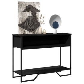 Mesa consola madera de ingeniería negra 100x35x74,5 cm de , Mesas auxiliares - Ref: Foro24-848529, Precio: 62,99 €, Descuento: %