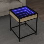 Mesa de centro con Infinity LED roble Sonoma 40x40x51 cm de , Mesas de centro - Ref: Foro24-847673, Precio: 73,40 €, Descuent...