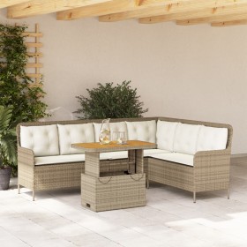 Gartensofagarnitur 2-teilig mit braunen Polyrattan-Kissen. von , Gartensets - Ref: Foro24-3262090, Preis: 466,38 €, Rabatt: %