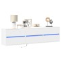 Mueble de TV de pared con LED blanco 180x31x45 cm de , Muebles TV - Ref: Foro24-3307933, Precio: 181,99 €, Descuento: %