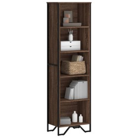 Estantería madera de ingeniería marrón roble 50x31x169 cm de , Librerías y estanterías - Ref: Foro24-848618, Precio: 86,99 €,...