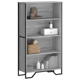 Engineered wood bookshelf in Sonoma gray, 80x31x137.5 cm by , Bookcases and shelves - Ref: Foro24-848632, Price: 91,49 €, Dis...