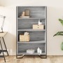 Engineered wood bookshelf in Sonoma gray, 80x31x137.5 cm by , Bookcases and shelves - Ref: Foro24-848632, Price: 91,99 €, Dis...